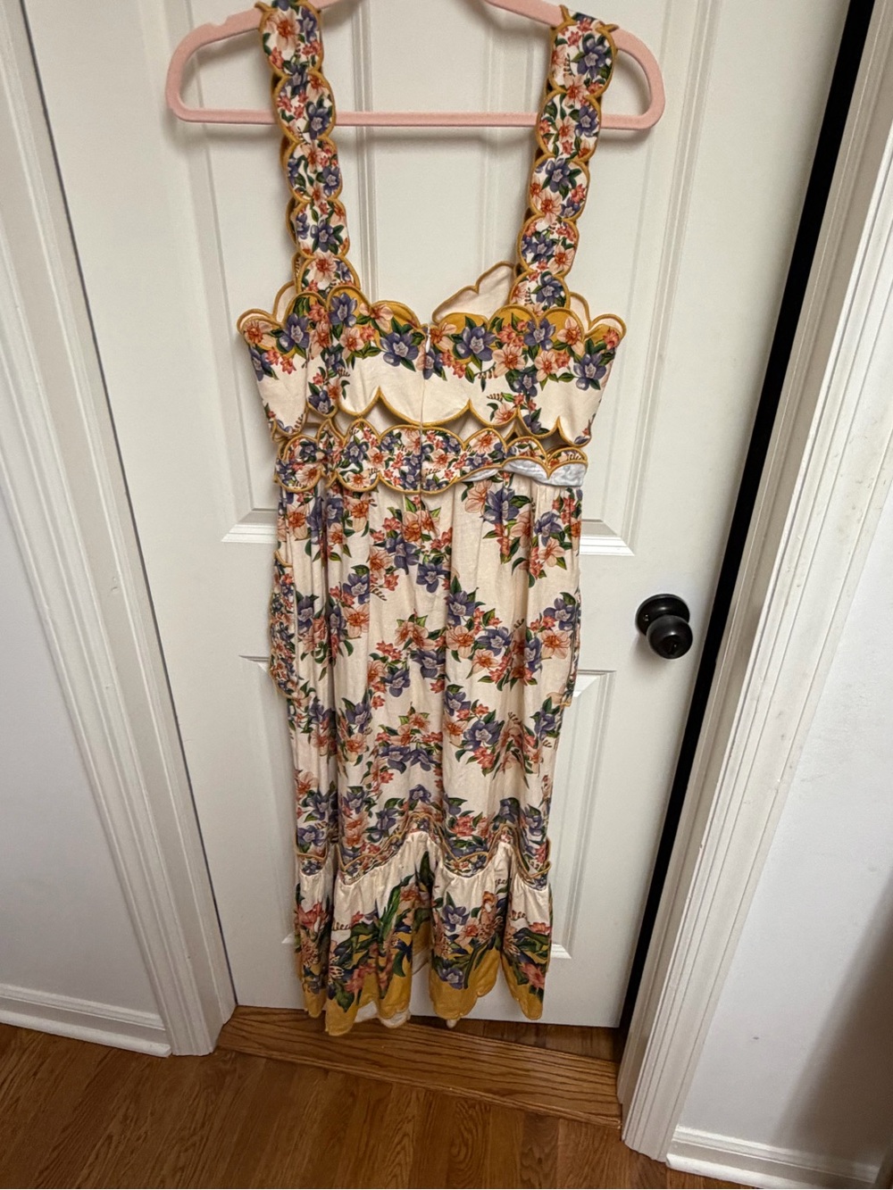 FARM Rio Sand Hilo Stripes Midi Dress Size Medium - Picture 8 of 8
